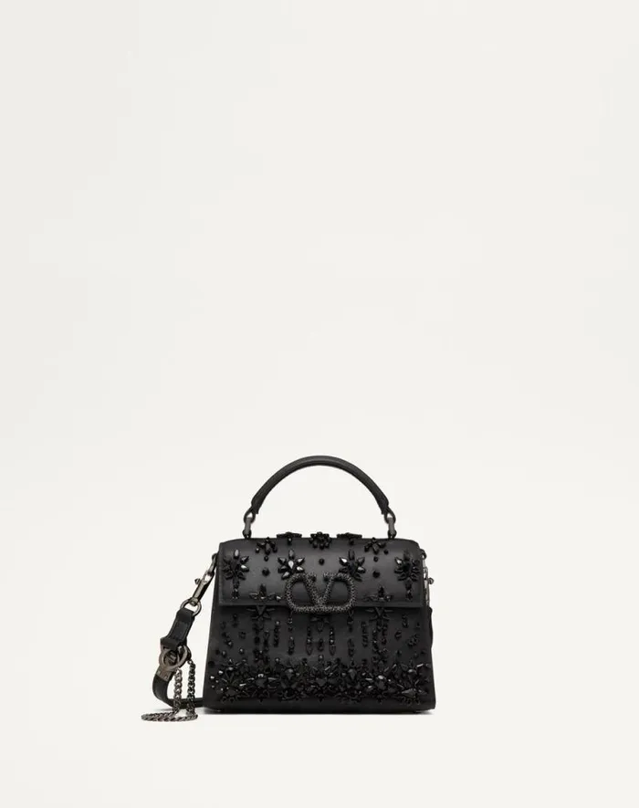 Valentino Top Handle Bags Woman Valentino Garavani Vsling Mini Embroidered Handbag For Woman In Crystalrose Cannelle Crystalrose Cannelle Valentino Top Handle Bags Woman Valentino Garavani Vsling Mini Embroidered Handbag For Woman In Crystalrose Cannelle Crystalrose Cannelle