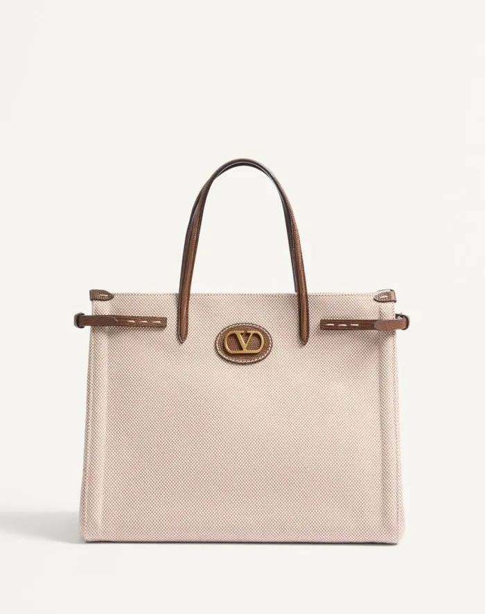 Valentino Totes Man Valentino Garavani Antibes Medium Canvas Shopping Bag For Man In Naturaltobaccoteak Brown Naturaltobaccoteak Brown Valentino Totes Man Valentino Garavani Antibes Medium Canvas Shopping Bag For Man In Naturaltobaccoteak Brown Naturaltobaccoteak Brown