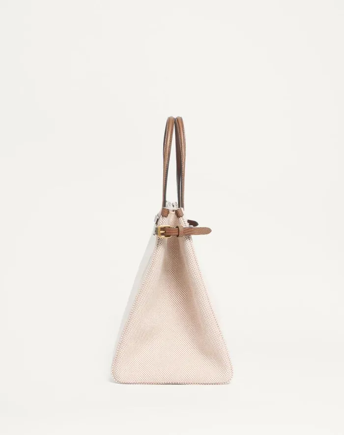Valentino Totes Man Valentino Garavani Antibes Medium Canvas Shopping Bag For Man In Naturaltobaccoteak Brown Naturaltobaccoteak Brown Valentino Totes Man Valentino Garavani Antibes Medium Canvas Shopping Bag For Man In Naturaltobaccoteak Brown Naturaltobaccoteak Brown