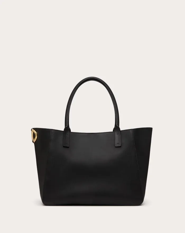 Valentino Totes Woman Vlogo Side Shopping Bag In Nappa Calfskin For Woman In Tobacco Tobacco Valentino Totes Woman Vlogo Side Shopping Bag In Nappa Calfskin For Woman In Tobacco Tobacco