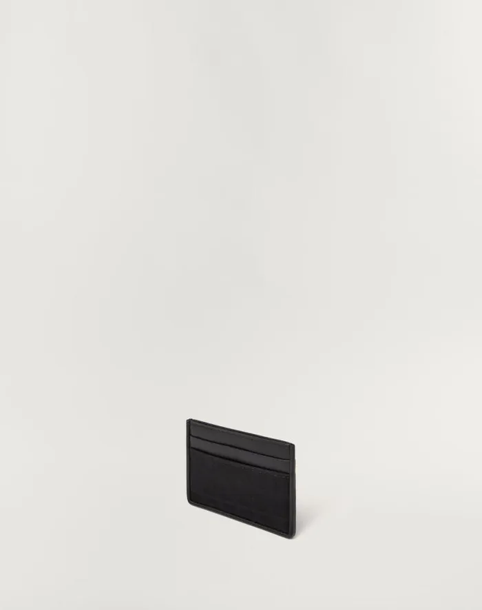 Valentino Wallets And Small Leather Goods Man Toile Iconographe Card Holder In Technical Fabric With Leather Details For Man In Black Black Valentino Wallets And Small Leather Goods Man Toile Iconographe Card Holder In Technical Fabric With Leather Details For Man In Black Black