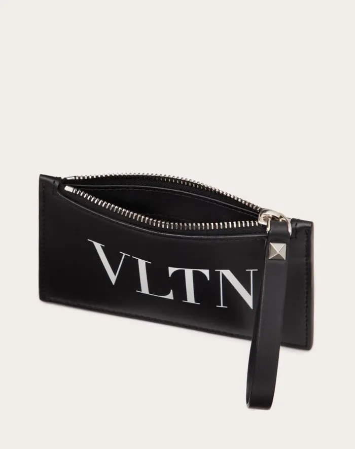 Valentino Wallets And Small Leather Goods Man Vltn Cardholder For Man In Black Black