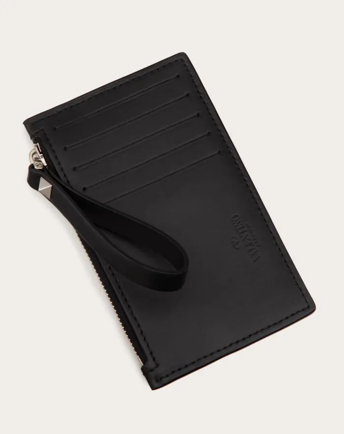 Valentino Wallets And Small Leather Goods Man Vltn Cardholder For Man In Black Black