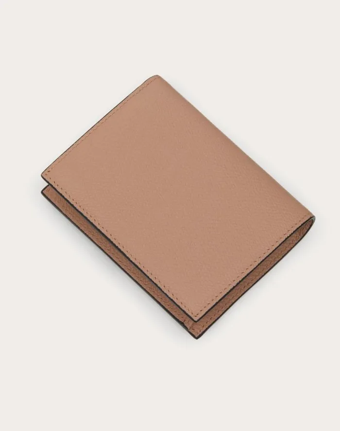 Valentino Wallets And Small Leather Goods Woman Compact Vlogo Signature Grainy Calfskin Wallet For Woman In Rose Cannelle Rose Cannelle Valentino Wallets And Small Leather Goods Woman Compact Vlogo Signature Grainy Calfskin Wallet For Woman In Rose Cannelle Rose Cannelle