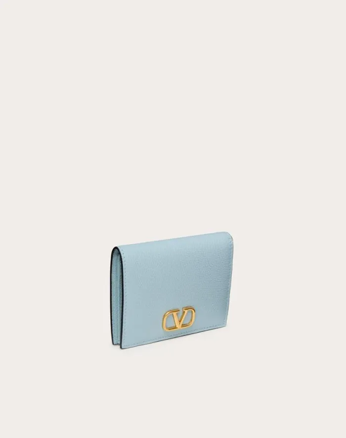 Valentino Wallets And Small Leather Goods Woman Compact Vlogo Signature Grainy Calfskin Wallet For Woman In Rose Cannelle Rose Cannelle Valentino Wallets And Small Leather Goods Woman Compact Vlogo Signature Grainy Calfskin Wallet For Woman In Rose Cannelle Rose Cannelle