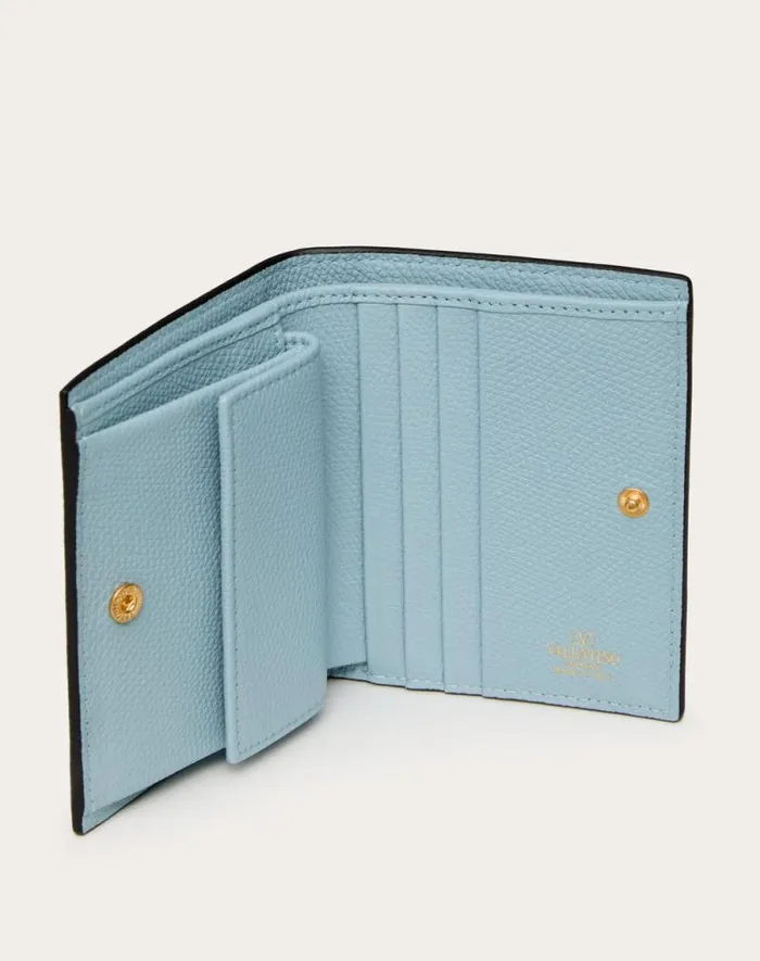 Valentino Wallets And Small Leather Goods Woman Compact Vlogo Signature Grainy Calfskin Wallet For Woman In Rose Cannelle Rose Cannelle Valentino Wallets And Small Leather Goods Woman Compact Vlogo Signature Grainy Calfskin Wallet For Woman In Rose Cannelle Rose Cannelle