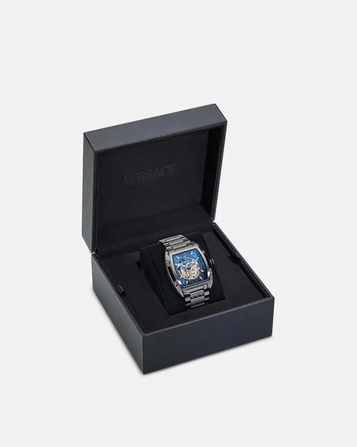 Versace Dominus Skeleton Watch Black Men Versace Watches