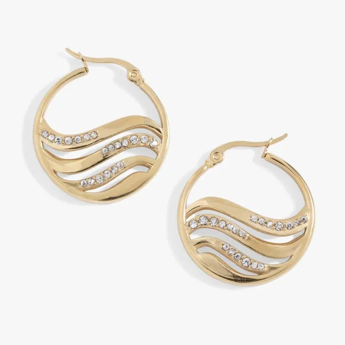 Waves Of Transformation Hoop Earrings Stainless Steel Gold Women Alex And Ani Earrings Waves Of Transformation Hoop Earrings Stainless Steel Gold Women Alex And Ani Earrings