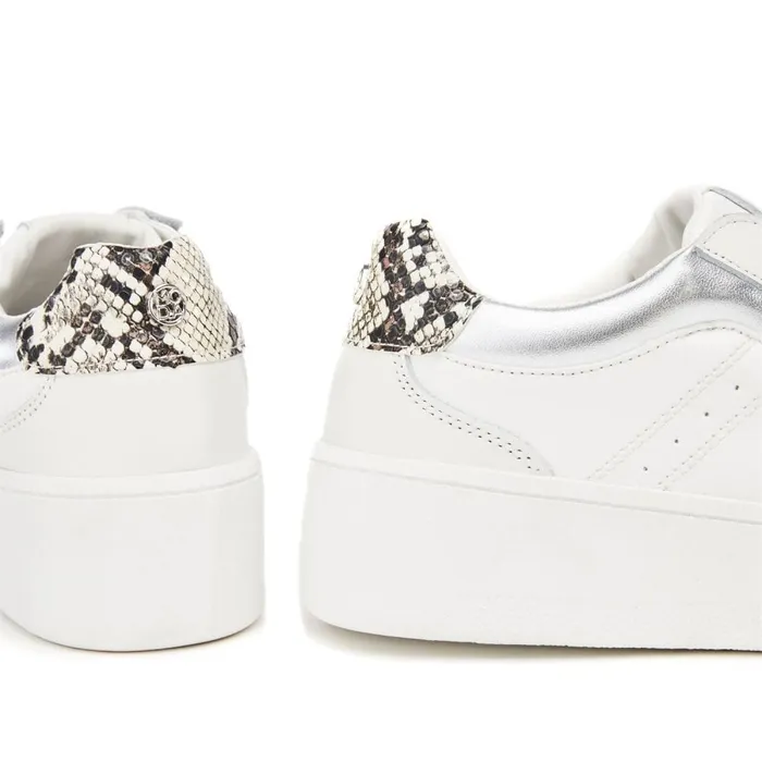 Wedge Trainers Women Moda In Pelle Belda White Porvair