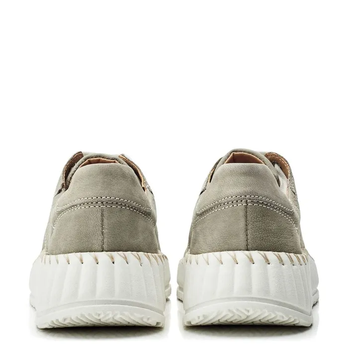 Wedge Trainers Women Moda In Pelle Shoon Sh Riyah Khaki Leather