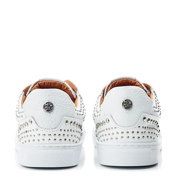 White Trainers Women Moda In Pelle Betee White Leather