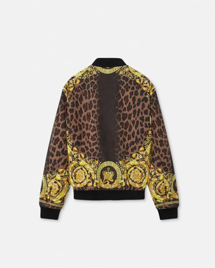 Wild Barocco Reversible Bomber Jacket Animalier Men Versace Jackets and Coats