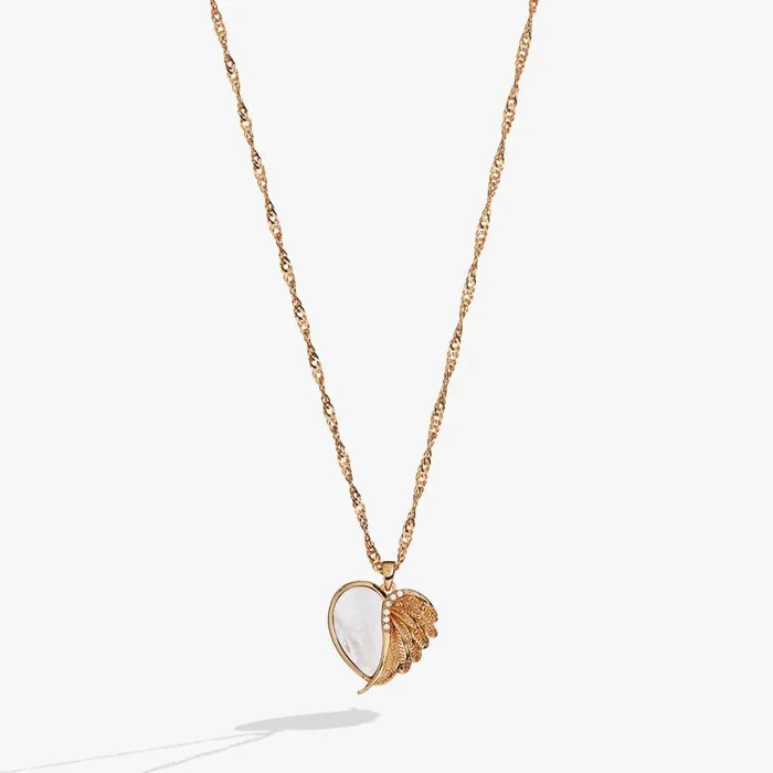 Wings Of Protection Charm Necklace Gold Women Alex And Ani Necklaces