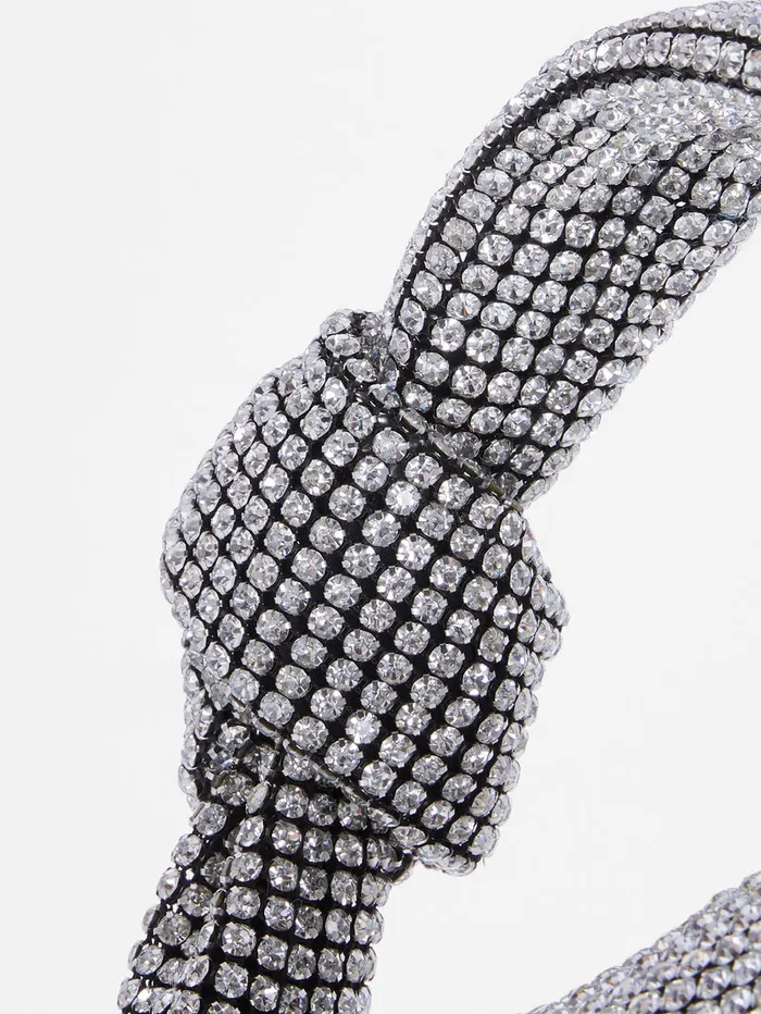 Woman Bags and Purses French Connection Diamante Knot Bag Silver Woman Bags and Purses French Connection Diamante Knot Bag Silver