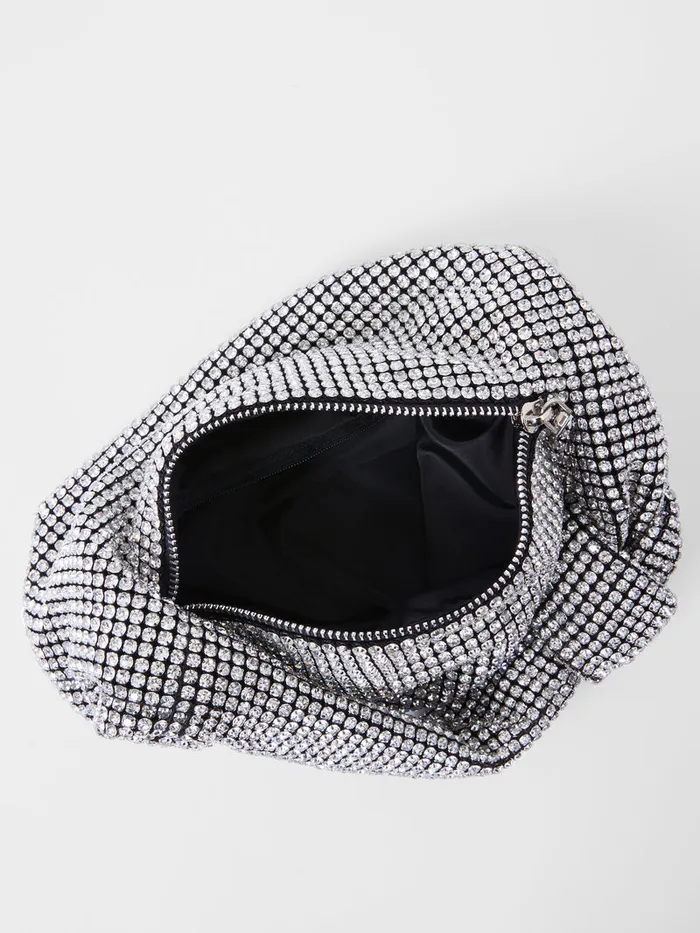 Woman Bags and Purses French Connection Diamante Knot Bag Silver Woman Bags and Purses French Connection Diamante Knot Bag Silver