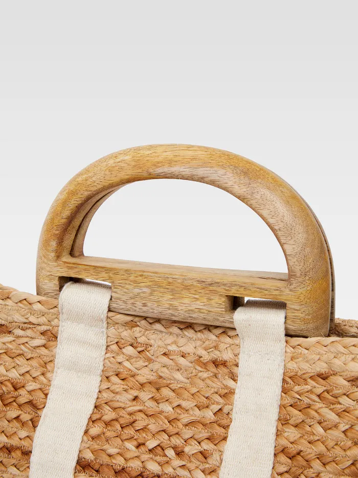 Woman Bags and Purses French Connection Raffia Basket Bag White
