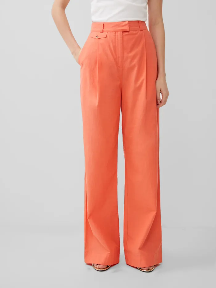 Woman CoOrds French Connection Alania City Trousers Coral Woman CoOrds French Connection Alania City Trousers Coral