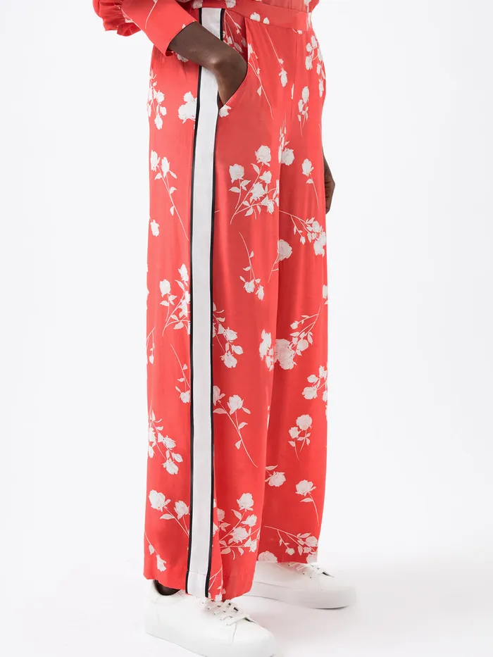 Woman CoOrds French Connection Alessandra Eco Delphine Wide Leg Trousers Cayenne Redwhite Woman CoOrds French Connection Alessandra Eco Delphine Wide Leg Trousers Cayenne Redwhite