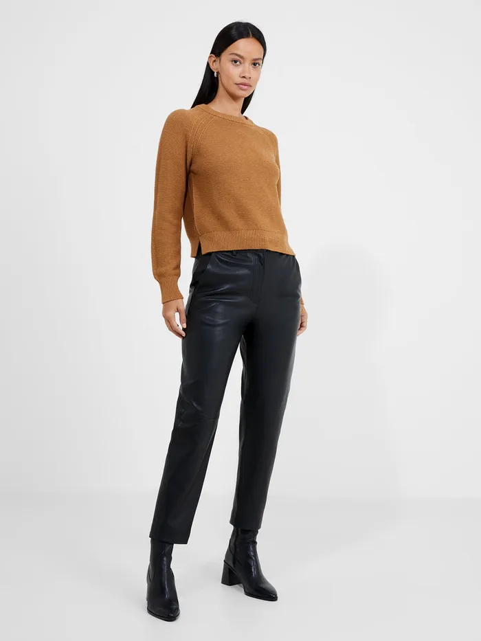 Woman CoOrds French Connection Connie Leather Trousers Black
