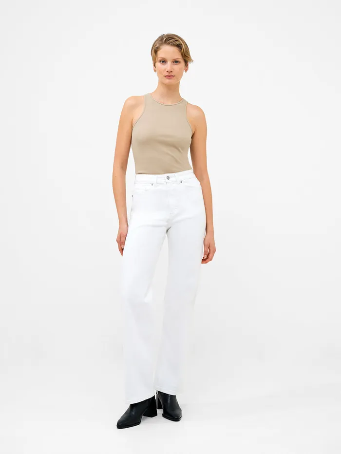 Woman CoOrds French Connection Denim Stretch Wide Leg Jeans 34 Inch White Woman CoOrds French Connection Denim Stretch Wide Leg Jeans 34 Inch White
