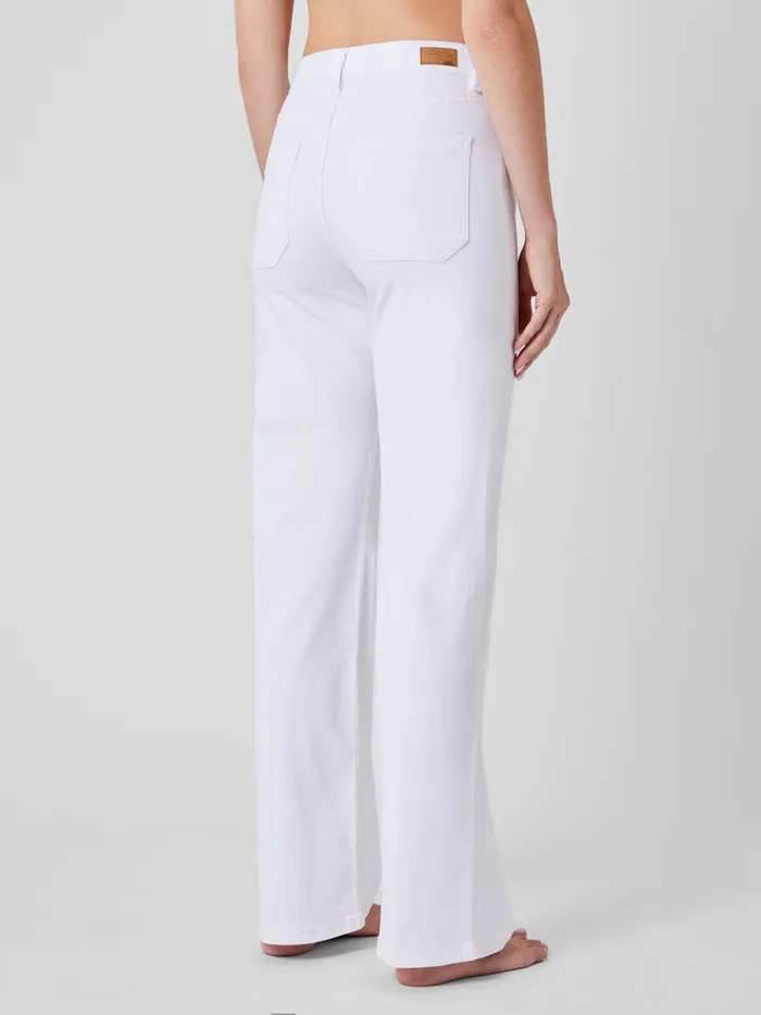 Woman CoOrds French Connection Denim Stretch Wide Leg Jeans 34 Inch White Woman CoOrds French Connection Denim Stretch Wide Leg Jeans 34 Inch White