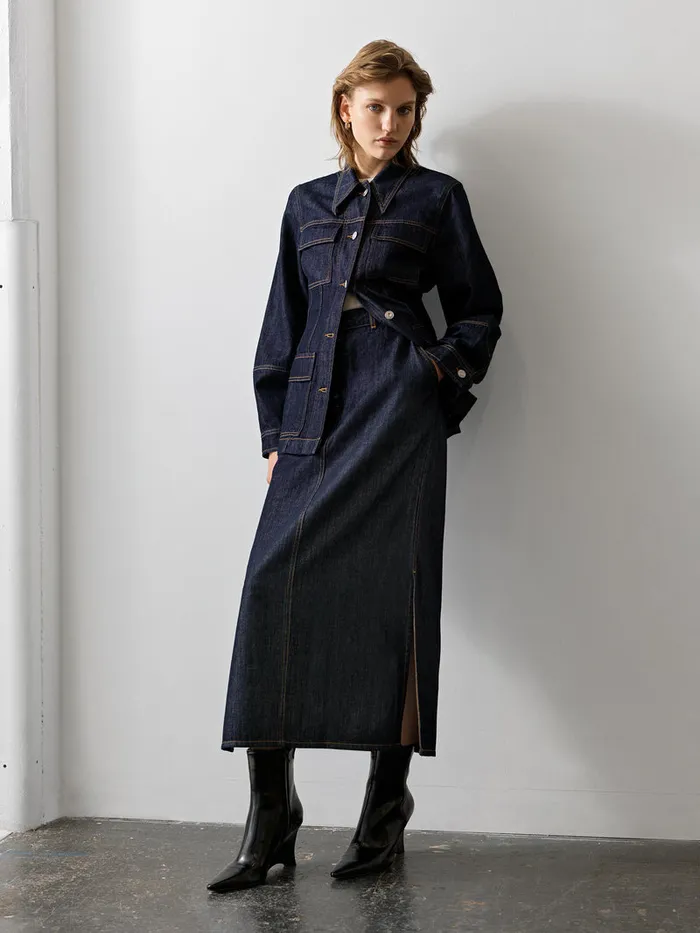 Woman CoOrds French Connection Finley Denim Jacket Indigo