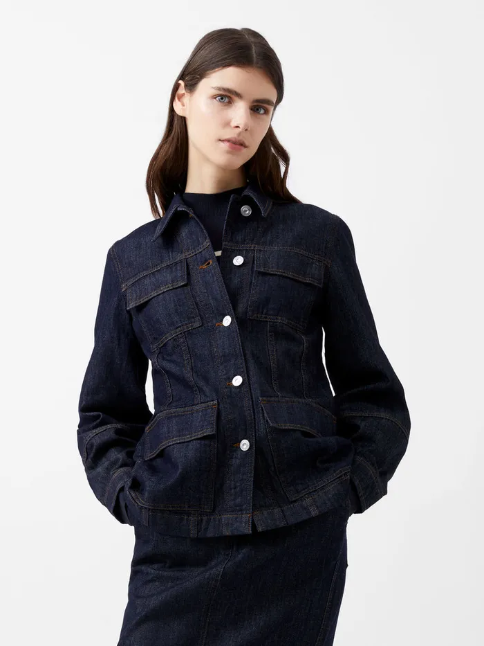 Woman CoOrds French Connection Finley Denim Jacket Indigo