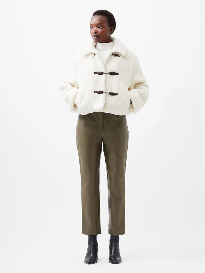 Woman Coats and Jackets French Connection Alex Faux Fur Jacket Classic Cream