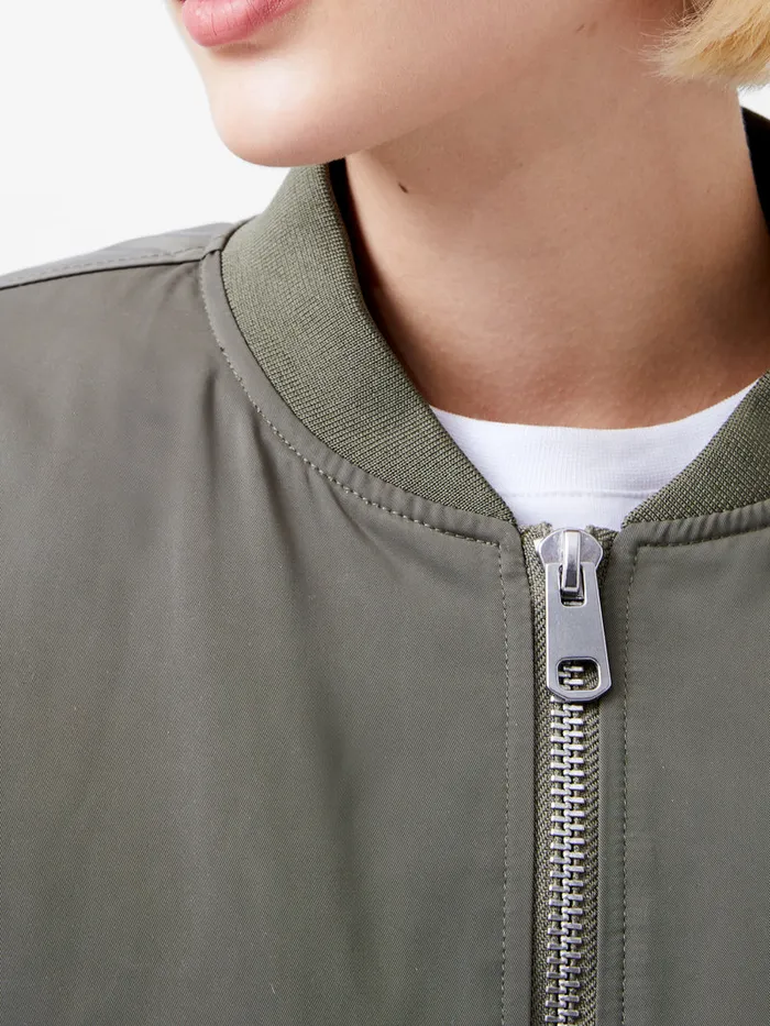 Woman Coats and Jackets French Connection Behati Bomber Jacket Dusted Khaki Woman Coats and Jackets French Connection Behati Bomber Jacket Dusted Khaki