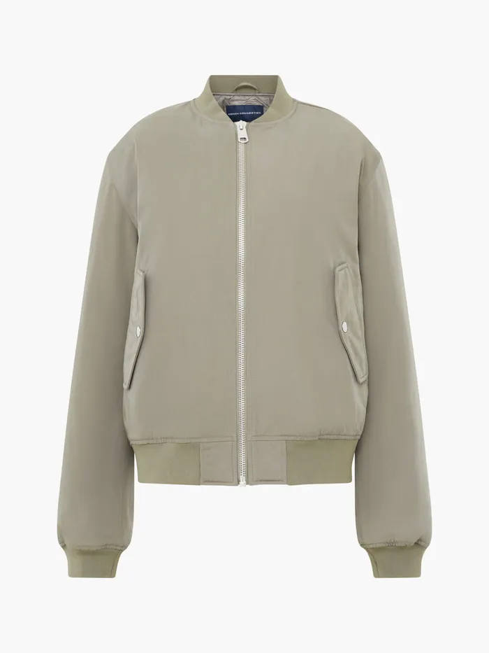 Woman Coats and Jackets French Connection Behati Bomber Jacket Dusted Khaki Woman Coats and Jackets French Connection Behati Bomber Jacket Dusted Khaki