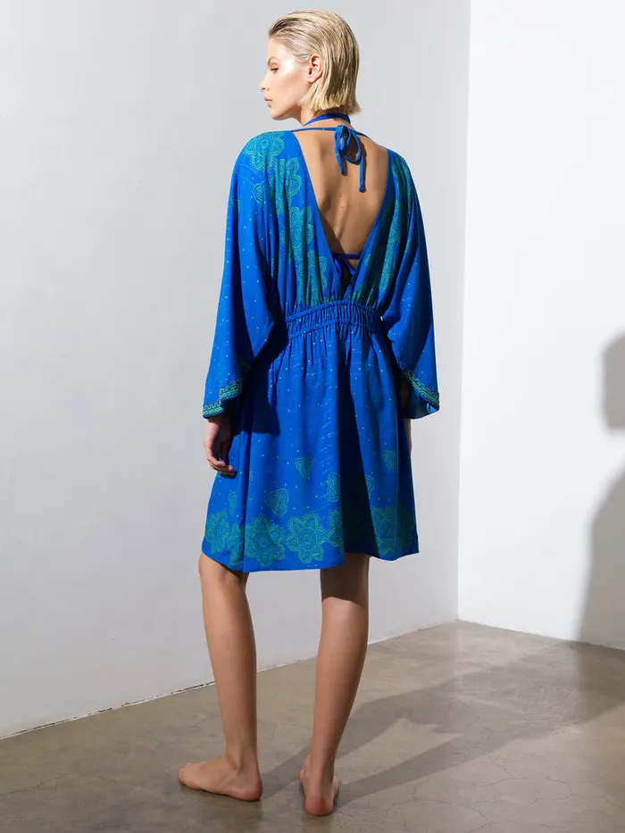 Woman Coats and Jackets French Connection Blue Mosaic Kimono Blue Woman Coats and Jackets French Connection Blue Mosaic Kimono Blue