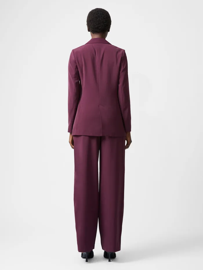 Woman Coats and Jackets French Connection Harrie Suiting Jacket Burgundy Red