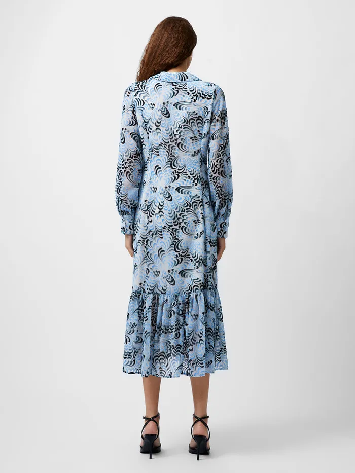 Woman Dresses French Connection Diandra Devore Maxi Dress Summer Whiteblue Woman Dresses French Connection Diandra Devore Maxi Dress Summer Whiteblue