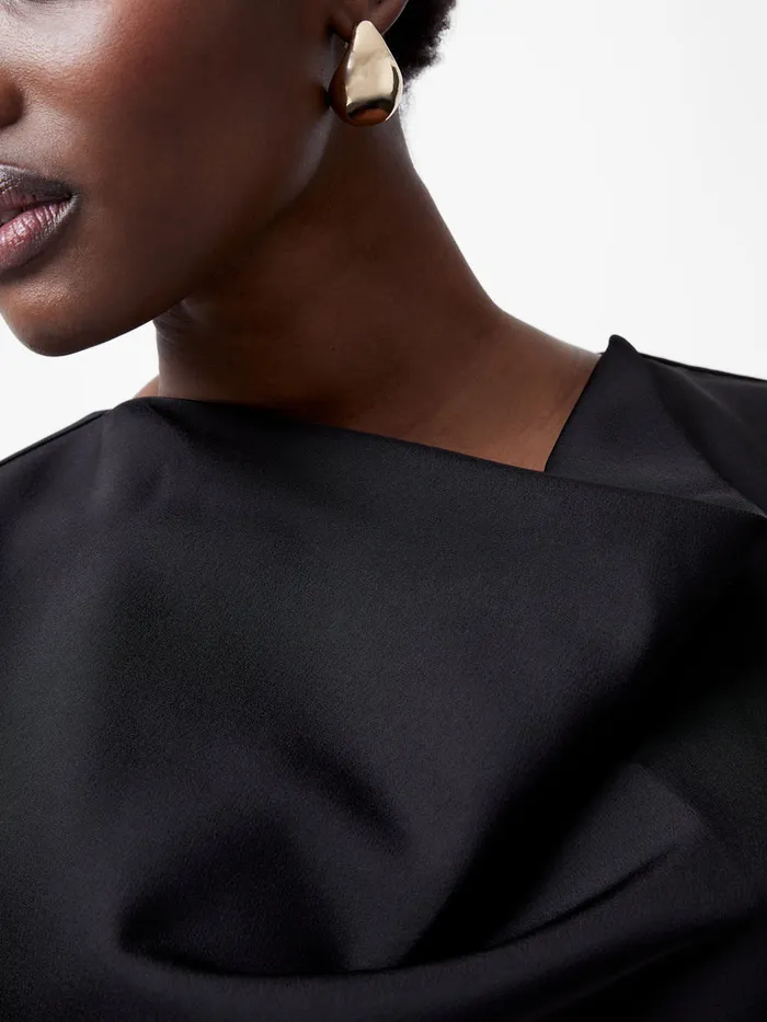 Woman Dresses French Connection Fenix Satin Dress Blackout Woman Dresses French Connection Fenix Satin Dress Blackout
