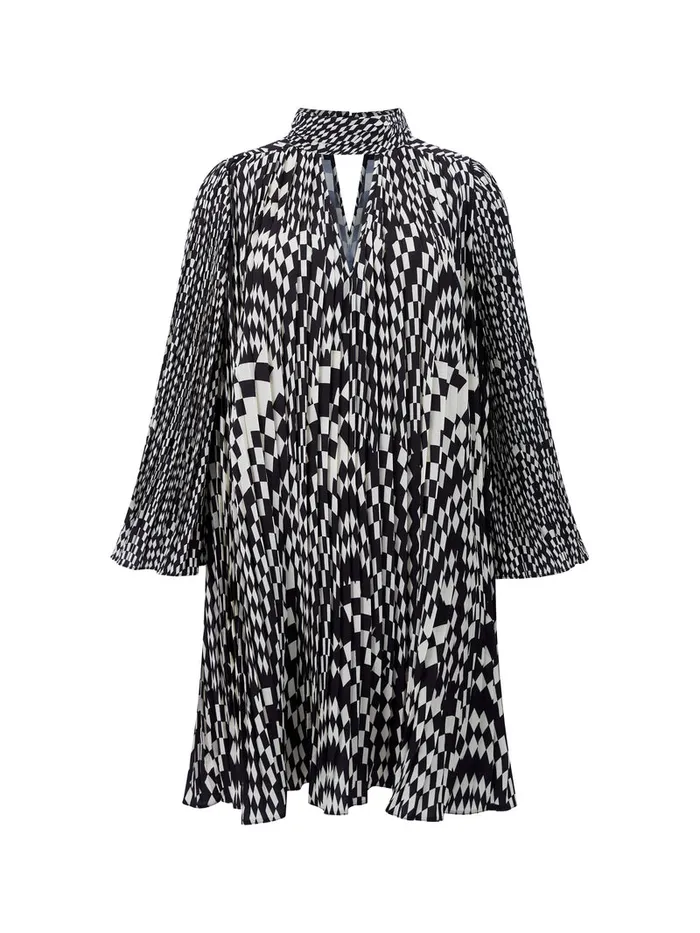 Woman Dresses French Connection Fern Arie Pleated Ella Crepe Mini Dress Classic Creamblackout Woman Dresses French Connection Fern Arie Pleated Ella Crepe Mini Dress Classic Creamblackout