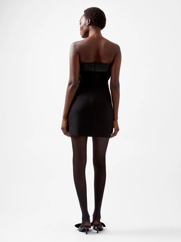 Woman Dresses French Connection Gemma Carey Satin Bandeau Mini Dress Blackout Woman Dresses French Connection Gemma Carey Satin Bandeau Mini Dress Blackout