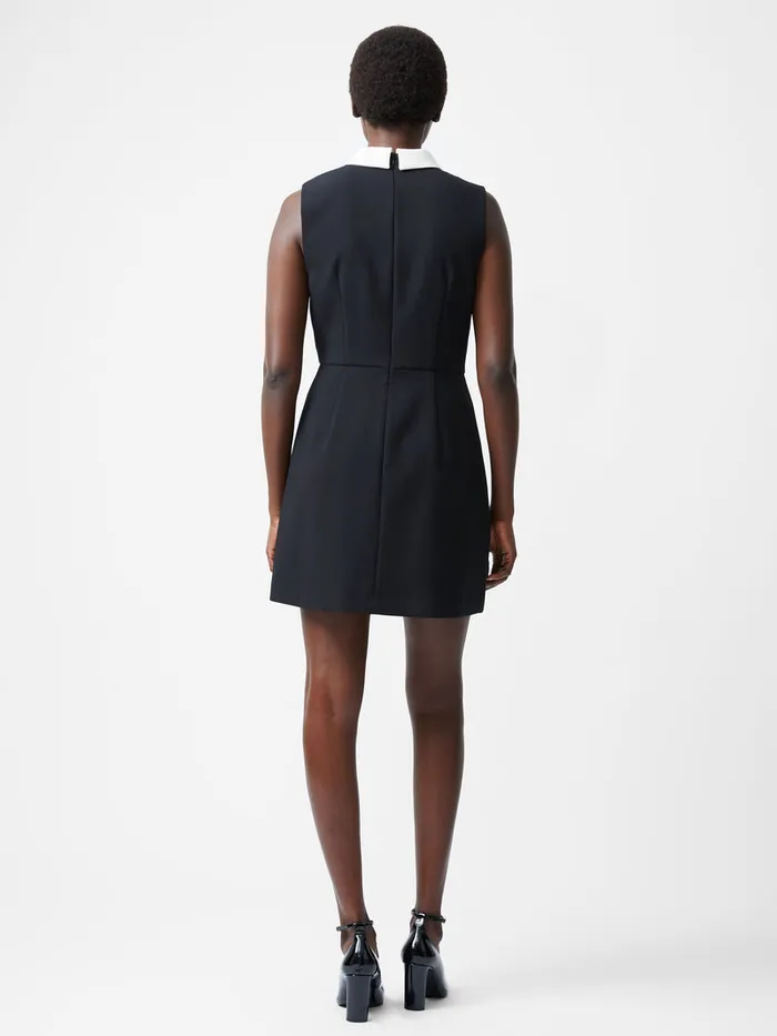 Woman Dresses French Connection Gemma Collared Tie Sleeveless Mini Dress Blackout