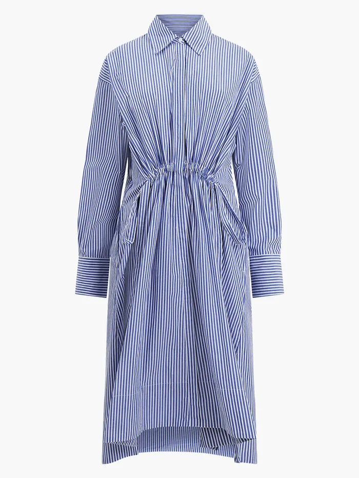 Woman Dresses French Connection Rhodes Stripe Poplin Shirt Dress Linen Whitemarine Woman Dresses French Connection Rhodes Stripe Poplin Shirt Dress Linen Whitemarine