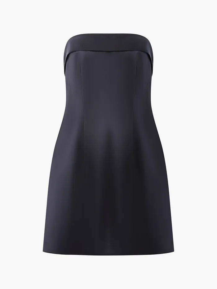 Woman Dresses French Connection Structured Satin Bandeau Mini Dress Black Woman Dresses French Connection Structured Satin Bandeau Mini Dress Black