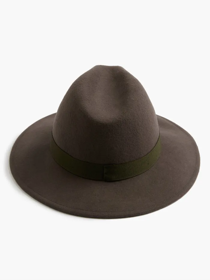 Woman Hats French Connection Felt Trilby Hat Grey