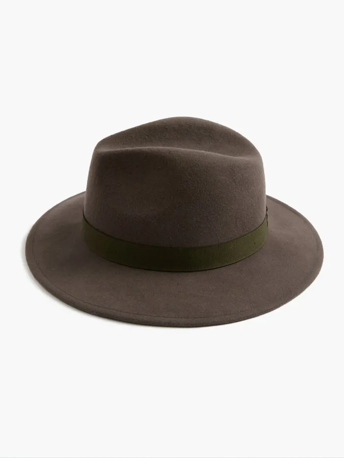 Woman Hats French Connection Felt Trilby Hat Grey