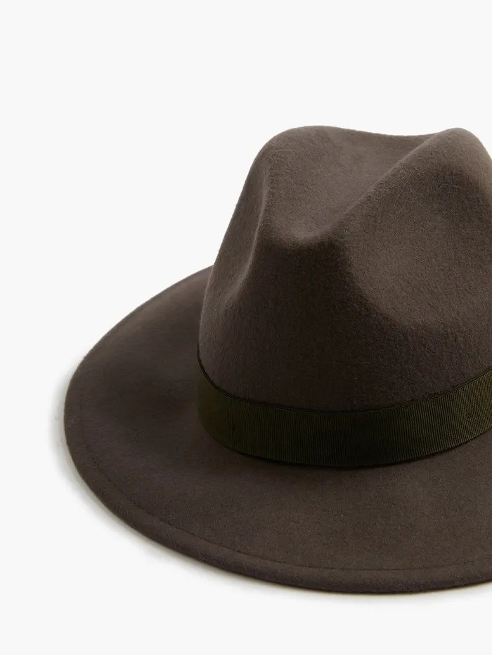 Woman Hats French Connection Felt Trilby Hat Grey
