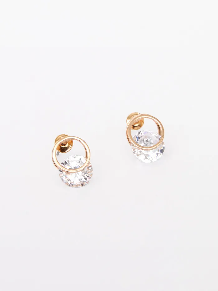 Woman Jewellery French Connection Diamante Huggie Stud Earrings Gold Woman Jewellery French Connection Diamante Huggie Stud Earrings Gold