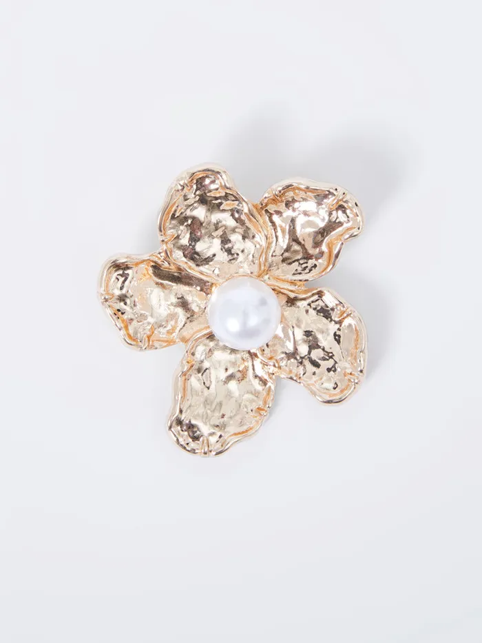 Woman Jewellery French Connection Faux Pearl Detail Flower Brooch Gold Woman Jewellery French Connection Faux Pearl Detail Flower Brooch Gold