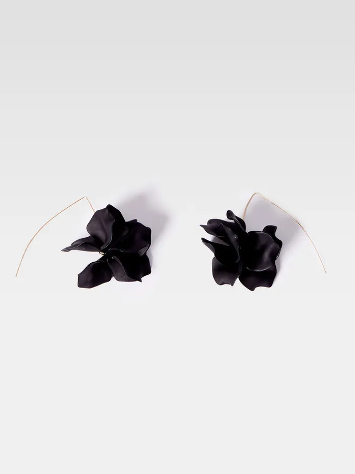 Woman Jewellery French Connection Floral Threader Earrings Blackgold Woman Jewellery French Connection Floral Threader Earrings Blackgold