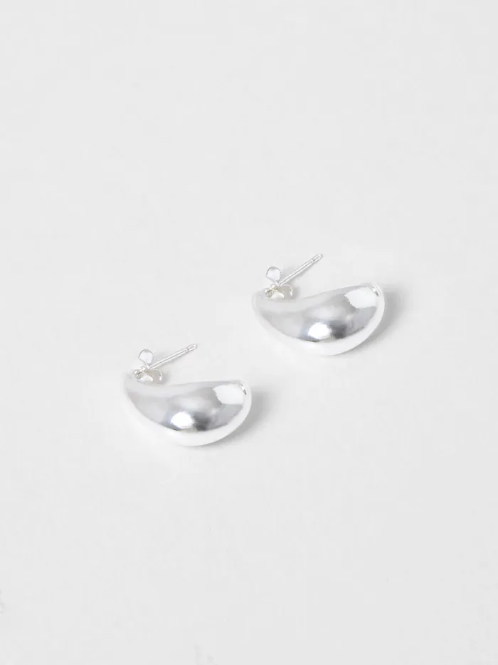 Woman Jewellery French Connection Metal Half Hoop Earrings Silver Woman Jewellery French Connection Metal Half Hoop Earrings Silver