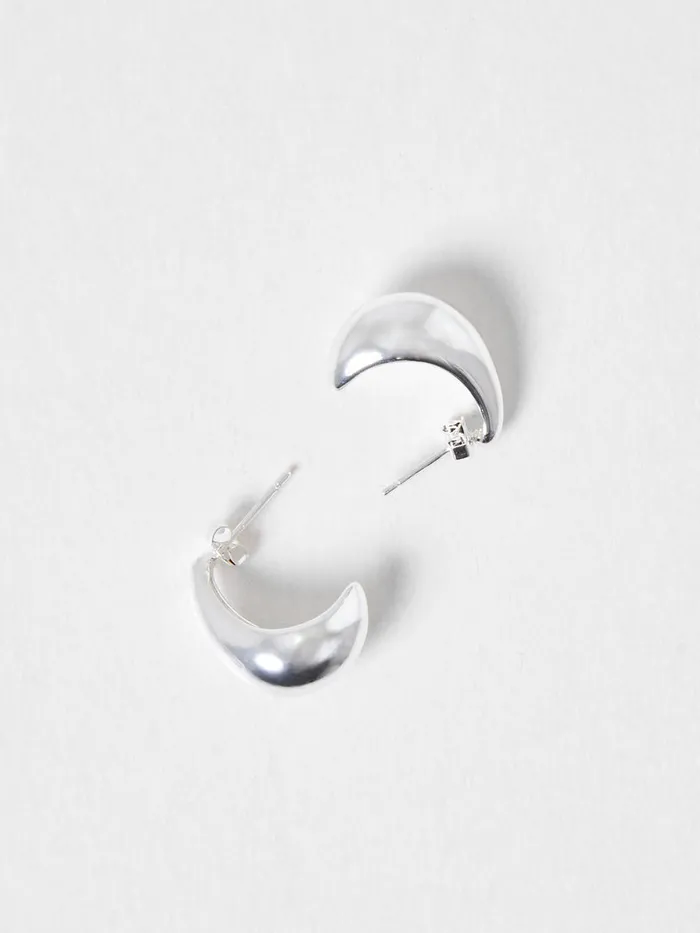 Woman Jewellery French Connection Metal Half Hoop Earrings Silver Woman Jewellery French Connection Metal Half Hoop Earrings Silver