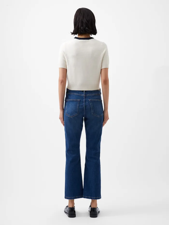 Woman Jumpers and Cardigans French Connection Babysoft Short Sleeve Top Classic Creammarine Woman Jumpers and Cardigans French Connection Babysoft Short Sleeve Top Classic Creammarine