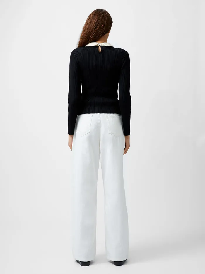 Woman Jumpers and Cardigans French Connection Krista Embellished Knit Top Blackwhite Woman Jumpers and Cardigans French Connection Krista Embellished Knit Top Blackwhite
