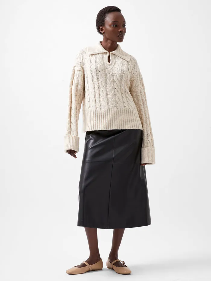 Woman Jumpers and Cardigans French Connection Kyla Sparkle Long Sleeve Jumper Porcelain Cream Woman Jumpers and Cardigans French Connection Kyla Sparkle Long Sleeve Jumper Porcelain Cream